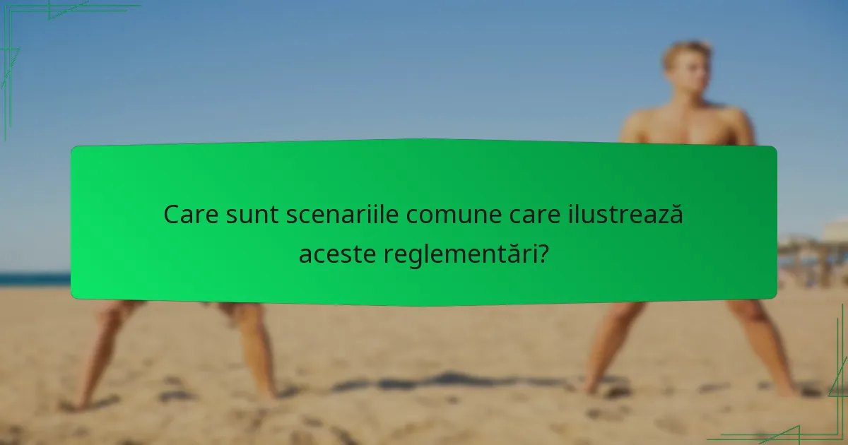 Care sunt scenariile comune care ilustrează aceste reglementări?